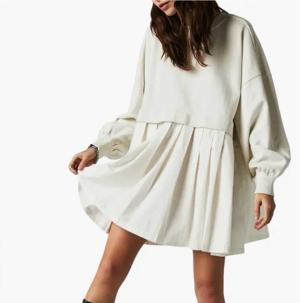 Free People Eleanor Sweater Shirt Dress M